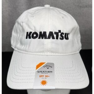 Callaway Komatsu Hat Cap StrapBack White Black‎ Golf Unstructured UPF 30+ NWT